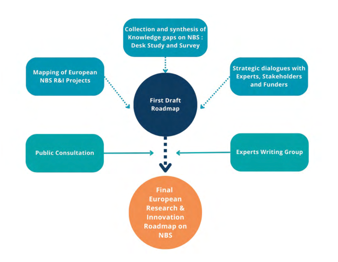 Figure 2: Process towards the development of the European Roadmap for R&I on NbS